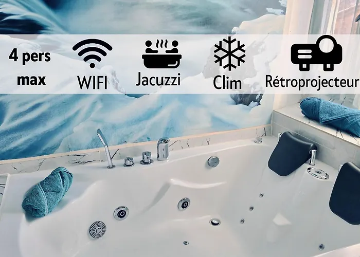Love Room - Jacuzzi, Wifi, Clim, Retroprojecteur