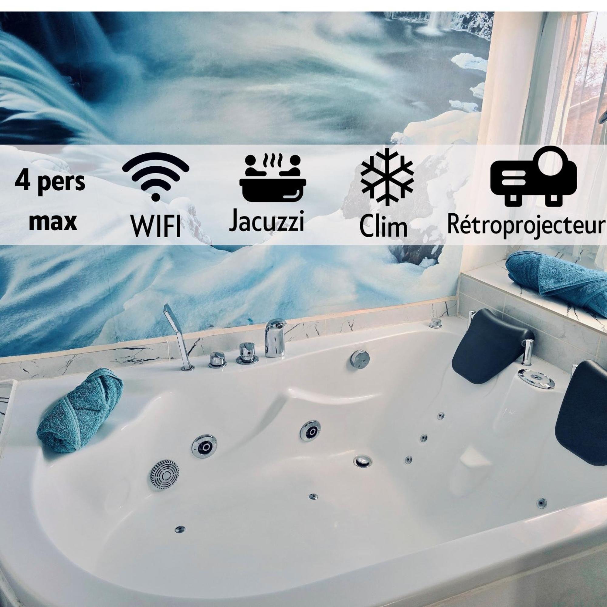 Apartment - Jacuzzi, Wifi, Clim, Retroprojecteur *